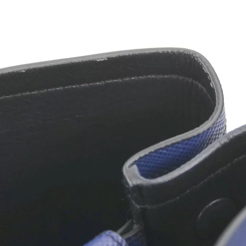 Auth PRADA Handbag Blue Leather - Picture 13 of 14